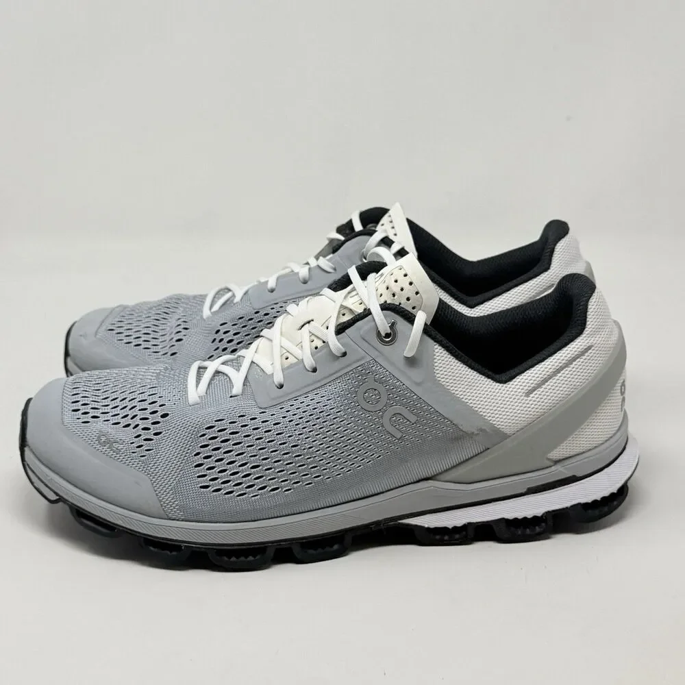 On Cloudsurfer Running Shoes Mens 10.5 Gray White Mesh Lightweight Sneakers - Picture 2 of 16